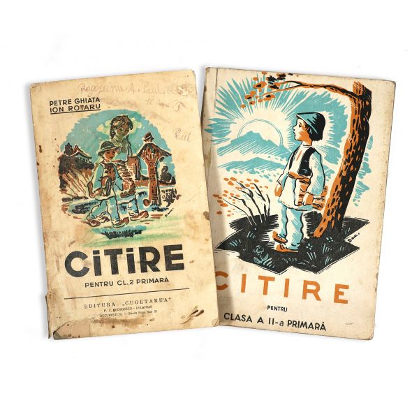 P. Ghiață, I. Rotaru, Citire pentru clasa a II-a primară, 1937 + Carte de citire pentru clasa a II-a primară, 1945