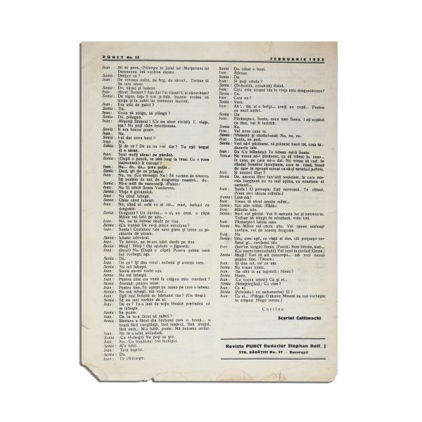 Publicația „Punct”, anul II, nr. 13, 1925