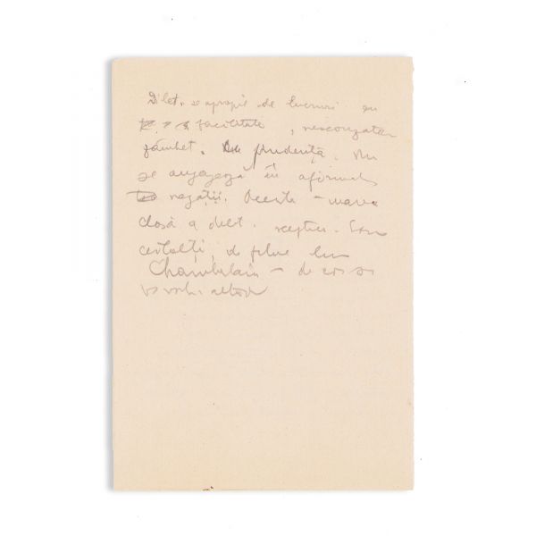 Mircea Eliade, Psihologia diletantismului, patru file manuscris, cu un desen în miniatură 