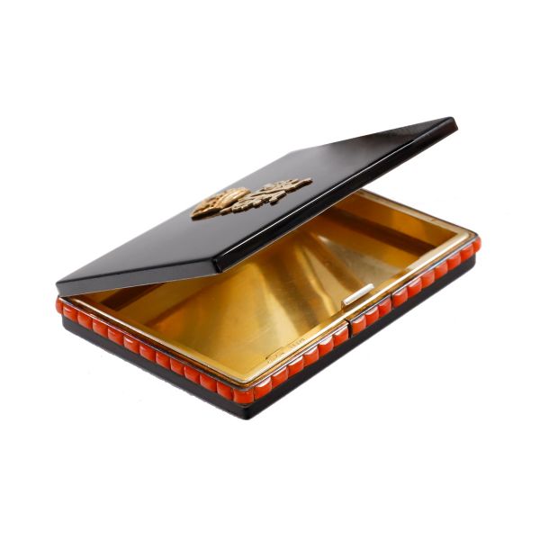 Port-visit Cartier Art Deco cu cifrul regelui Ferdinand I al României, comandă specială - Unicat