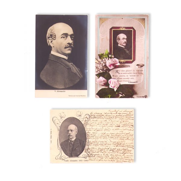 Vasile Alecsandri, trei cărți poștale ilustrate