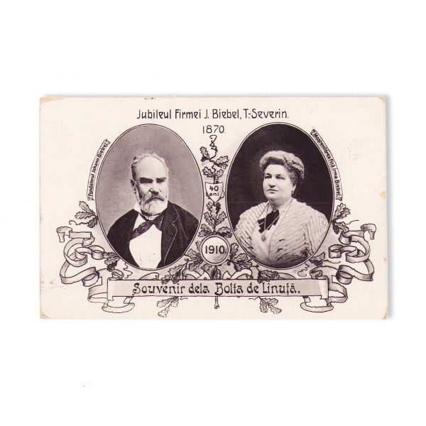 Jubileul Firmei J. Biebel din Turnu-Severin, fotografie tip carte poștală
