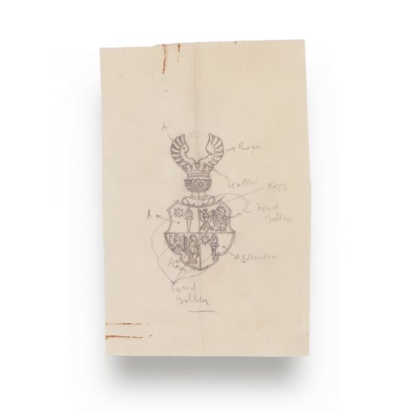 Familia I.V. Socec, carnet de identitate + meniu + blazon