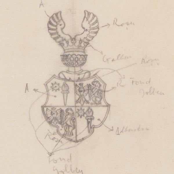 Familia I.V. Socec, carnet de identitate + meniu + blazon