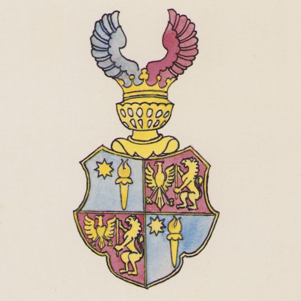 Familia I.V. Socec, carnet de identitate + meniu + blazon