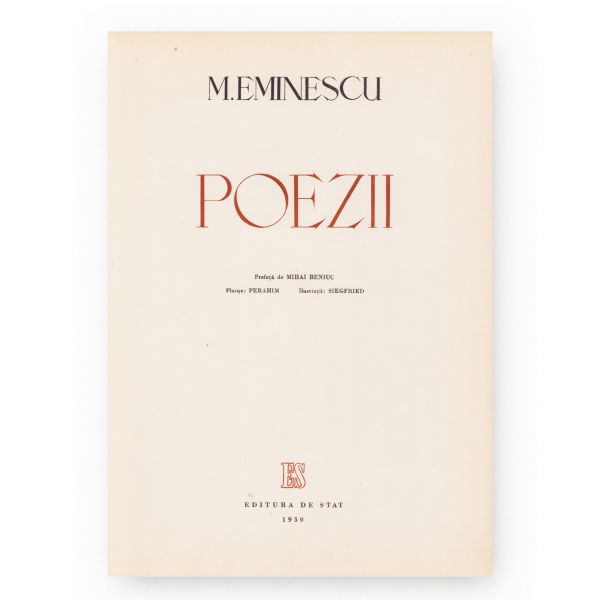Mihai Eminescu, Poezii, ediție îngrijită de Mihai Beniuc, 1950