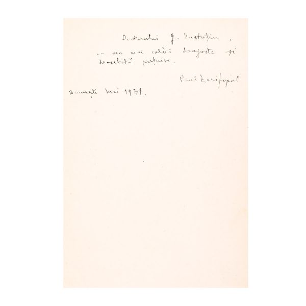 I. L. Caragiale, Opere, 7 volume, cu dedicația lui Paul Zarifopol