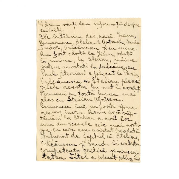 Mihail Polihroniade, scrisoare către Mircea Eliade, 15 ianuarie 1929
