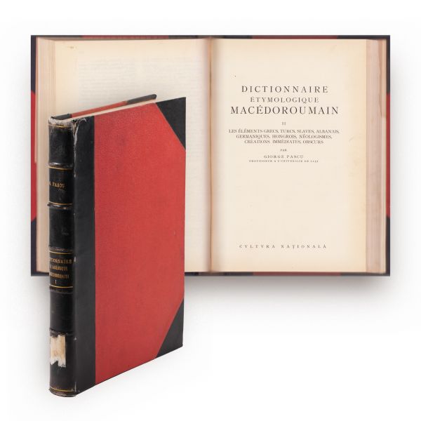 Giorge Pascu, Dictionnaire étymologique macédoroumain, două volume colligate, 1925