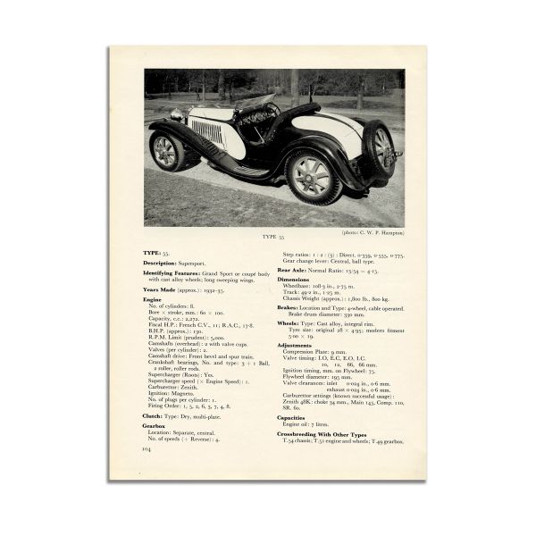 H. G. Conway, Register and Data of Bugatti Automobiles, 1962 
