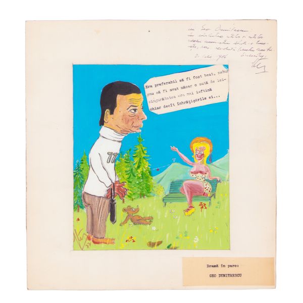Cinci portrete și caricaturi ale lui Geo Dumitrescu, semnate de Ion Vlad și Silvan Ionescu