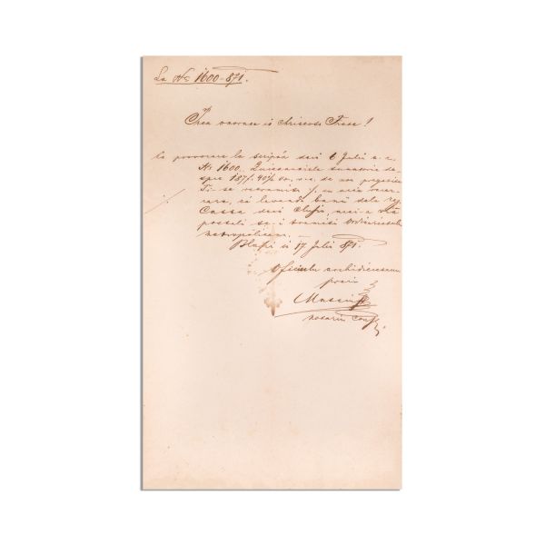 Mitropolitul de Blaj Ioan Vancea, 8 corespondențe către Gavriil Pop, preot greco-catolic din Cluj, 1871