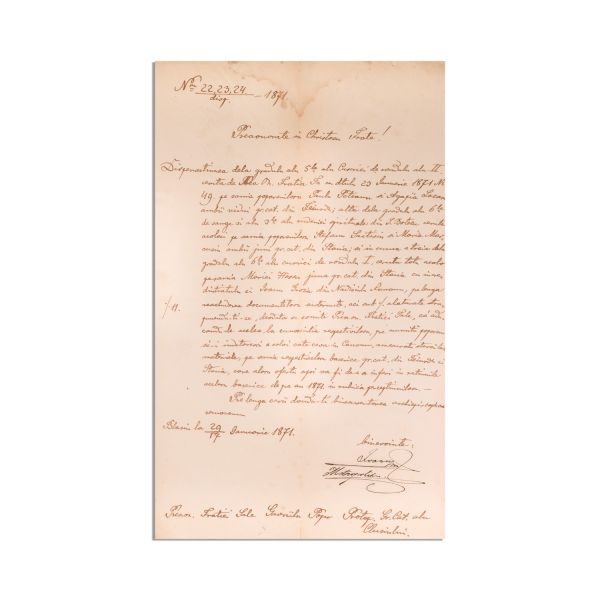 Mitropolitul de Blaj Ioan Vancea, 8 corespondențe către Gavriil Pop, preot greco-catolic din Cluj, 1871