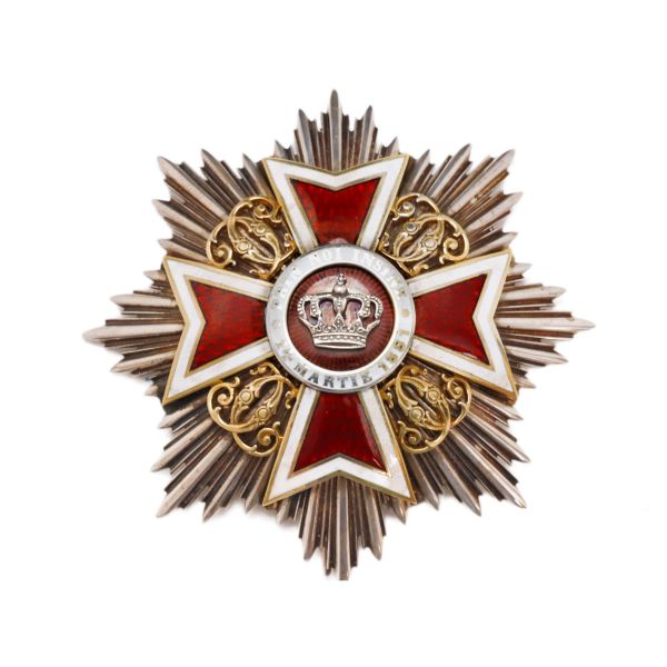 Placa ordinului „Coroana României” în grad de Mare Cruce, bijutier Josef Resch