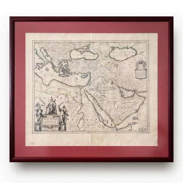 Willem Janszoon Blaeu, harta Imperiului Otoman, gravură în cupru, 1635 