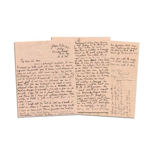 Gwyn Perris, scrisoare pentru Mircea Eliade, 18 august 1936