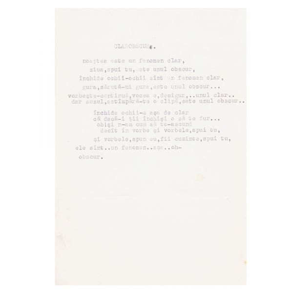 Tia Șerbănescu, corespondențe și manuscrise trimise lui Geo Dumitrescu, anii ‘60