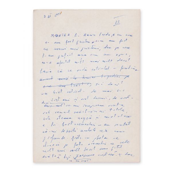 Geo Bogza, Decesul lui Marin Preda, nouă file manuscris