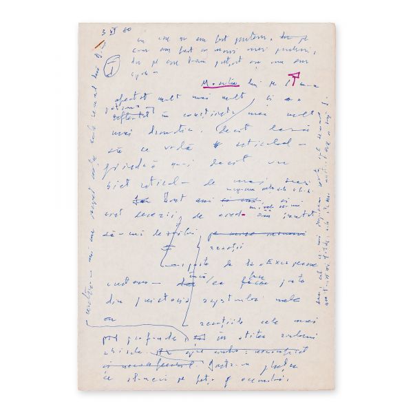 Geo Bogza, Decesul lui Marin Preda, nouă file manuscris