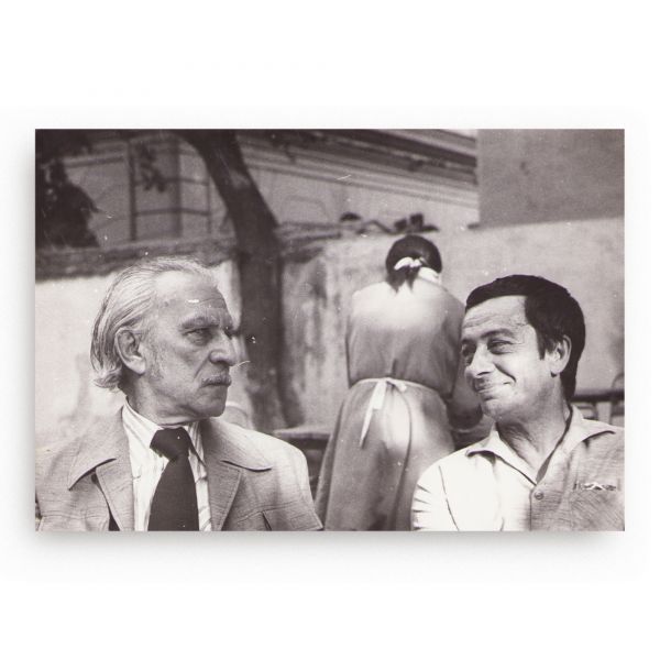 Geo Dumitrescu și Eugen Jebeleanu, fotografie + patru file manuscris