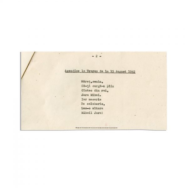 George Enescu, corespondență cu urări compuse pentru Mihail Jora, 1942