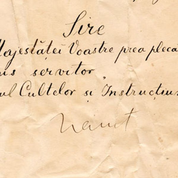Spiru Haret, document prin care solicită demiterea lui Al. Davila