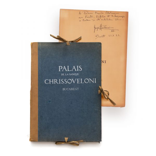 G. M. Cantacuzino, Palais de la Banque Chrissoveloni, 1929, exemplar numerotat, cu dedicație pentru Alexandru Slătineanu