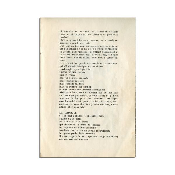 Tristan Tzara, La Première aventure céleste de Mr. Antipyrine, 1916 - Piesă extrem de rară