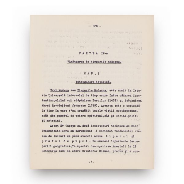 Prof. Dr. Gh. Nedici, Curs de istoria vânătoarei, două volume, 1936