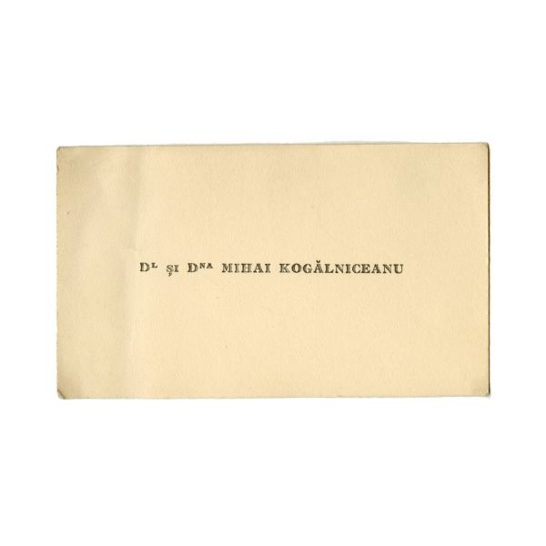 Constantin Argetoianu, I. G. Duca, Mihai Kogălniceanu, Constantin I. Brătianu, patru cărți de vizită