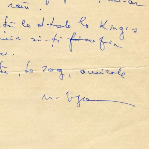 Nicolae Iorga, scrisoare olografă către Marcu Beza, 1 octombrie 1921