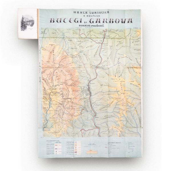 Harta turistică a masivelor Bucegi-Gârbova, 1934