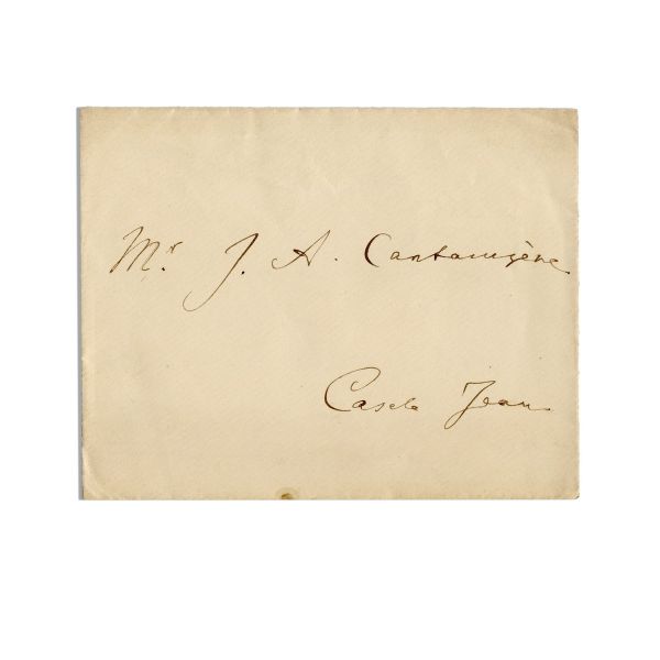 Titu Maiorescu, carte de vizită cu însemnare olografă către I. A. Cantacuzino