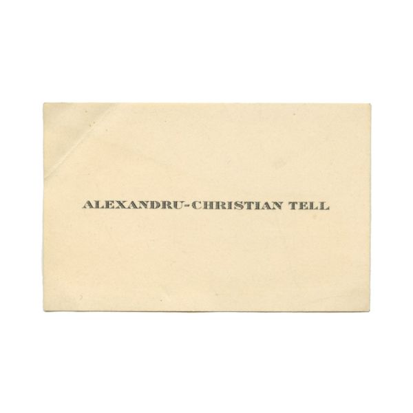 Amiral I. Coandă, Alexandru Christian Tell, general G. Pangrati, colecție de 8 cărți de vizită, din colecția familiei Ștefănescu