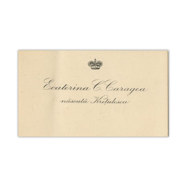 Ecaterina C. Caragea, Irina Procopie, Lea C. Slatineanu, Gheorghe G. Cretzianu, 7 cărți de vizită