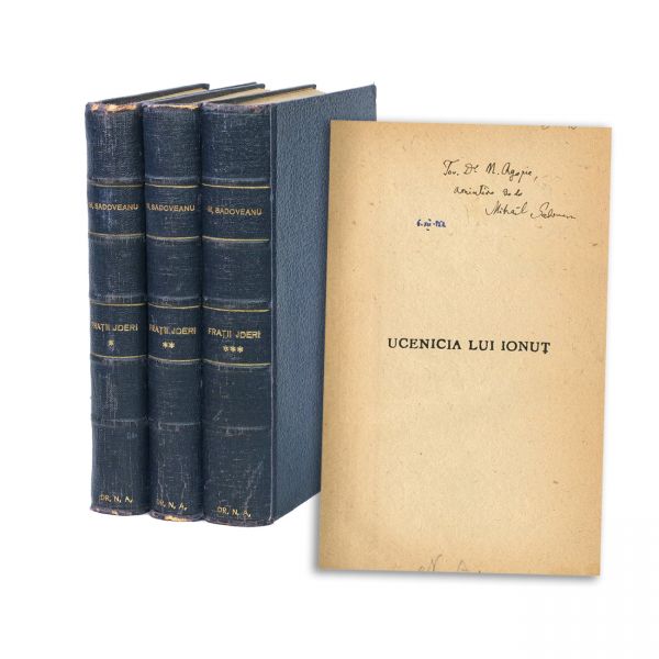 Mihail Sadoveanu, Frații Jderi, 3 volume, cu dedicație, 1947