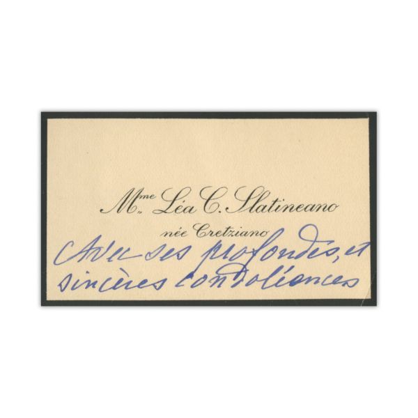 Ecaterina C. Caragea, Irina Procopie, Lea C. Slatineanu, Gheorghe G. Cretzianu, 7 cărți de vizită