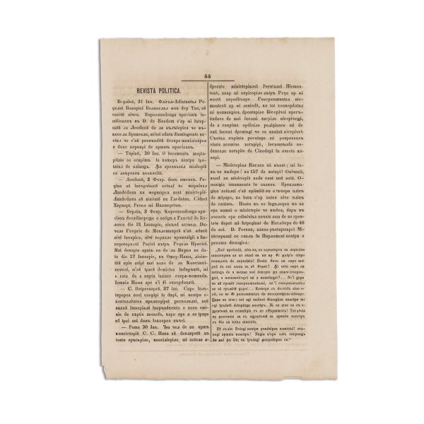 Publicația „Zimbrul”, Anul III, Nr. 14, 1 februarie 1855