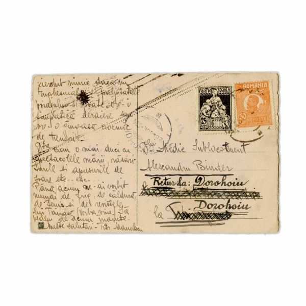 Sașa Pană, colecție de cărți poștale, 1920 - 1925