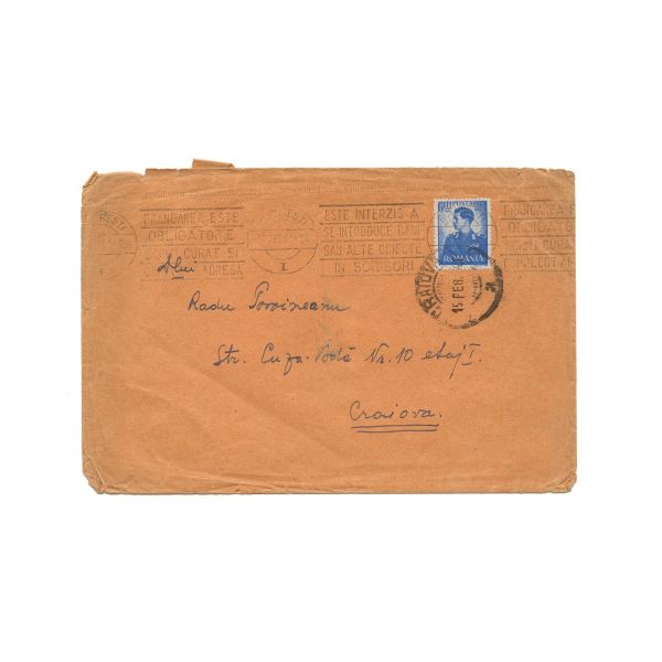 Vintilă Horia, scrisoare ologarfă către Radu Poroineanu, 30 August 1936