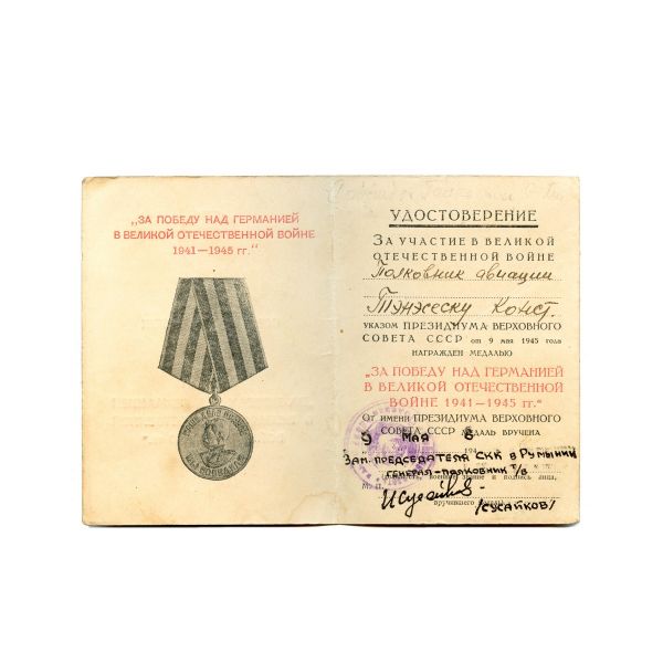 Constantin Tănăsescu, documente personale