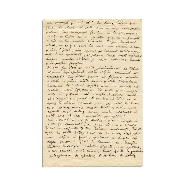 Mircea Eliade, Cea din urmă vizită a domnului bolnav, traducere din Giovanni Papini, manuscris