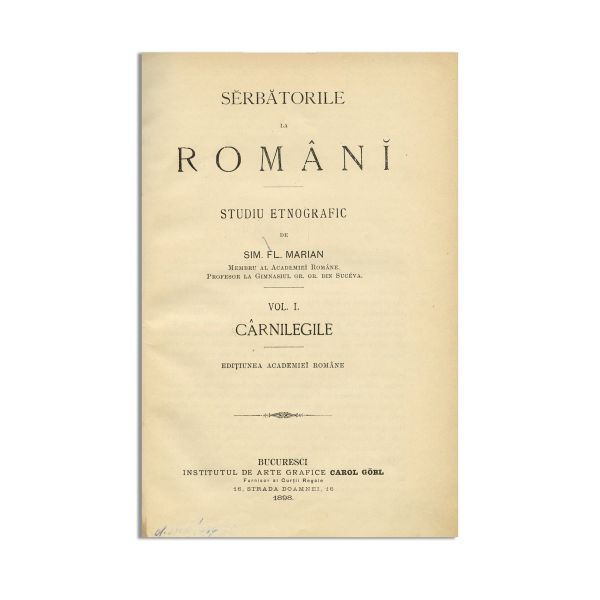 Simion Fl. Marian, Sărbătorile la Români, 1898-1901, trei volume