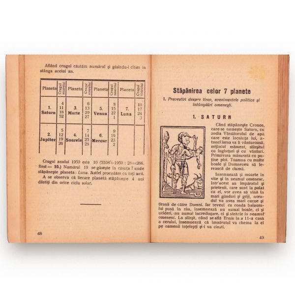 Calendar cu planete, zodii și pascalie pe 150 de ani, 1944