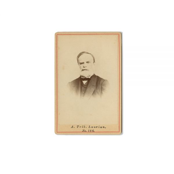 August Treboniu Laurian, fotografie format carte-de-visite, atelier fotografic Frații Șaraga