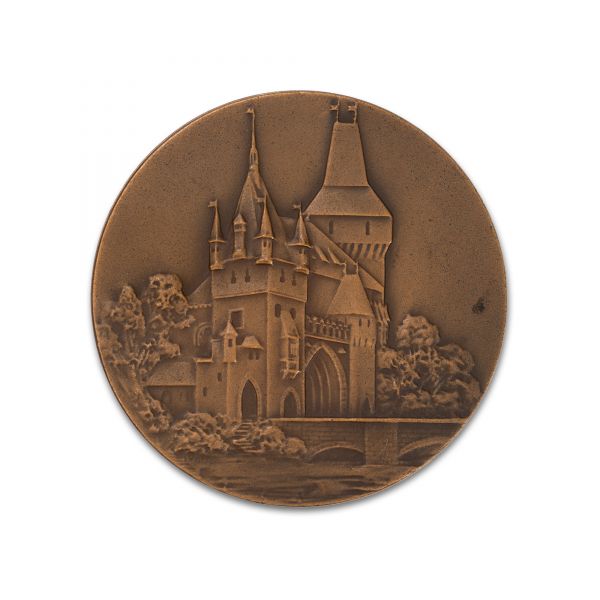 Colecție de 5 medalii din bronz bătute în cinstea Budapestei
