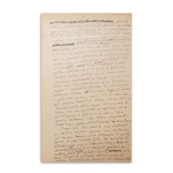 Lucian Blaga, „Dimitrie Cantemir” manuscrisul unei conferințe 
