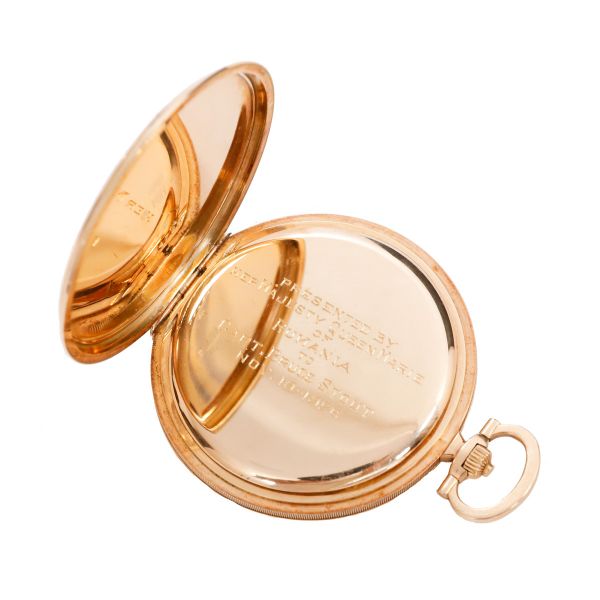Ceasul de buzunar al reginei Maria din aur 14K, marca Orator Watch Co., 1926