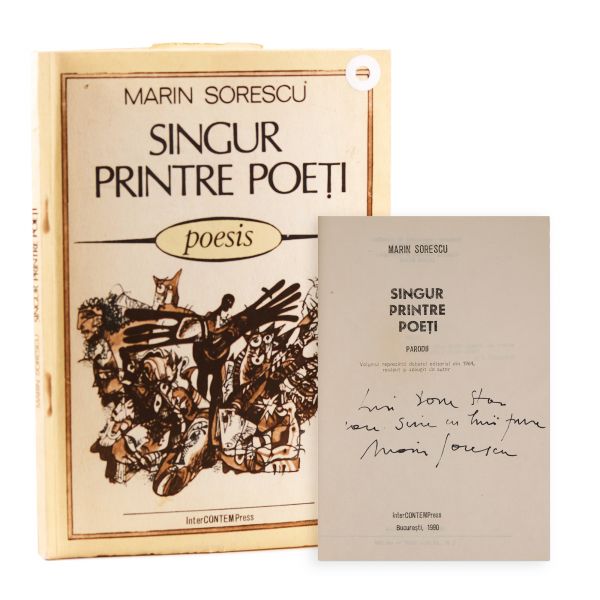Marin Sorescu, Singur printre poeți, 1990, cu dedicație pentru Doru Stan