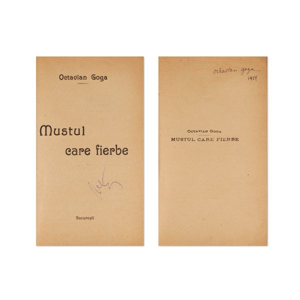 Octavian Goga, Mustul care fierbe, [1927], cu semnătură olografă
